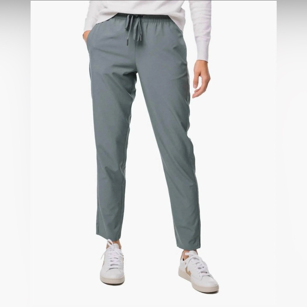 Southern Tide Casey Woven Drawstring Pants Balsam Green Athleisure Travel Preppy